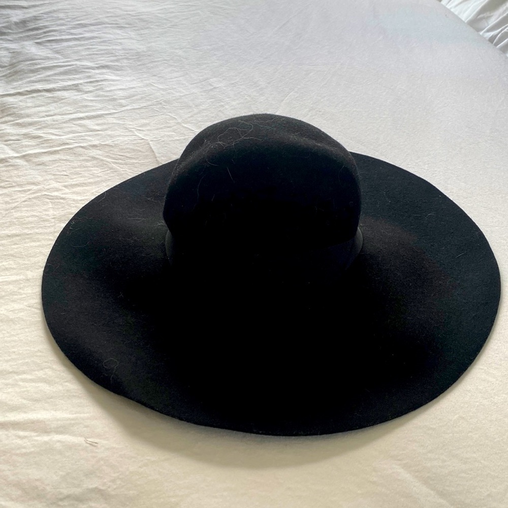 Black Wool Hat - image 1
